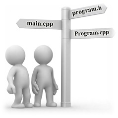 راهنمای نوشتن برنامه ها به صورت سه فایل حداگانه (h. و cpp.)